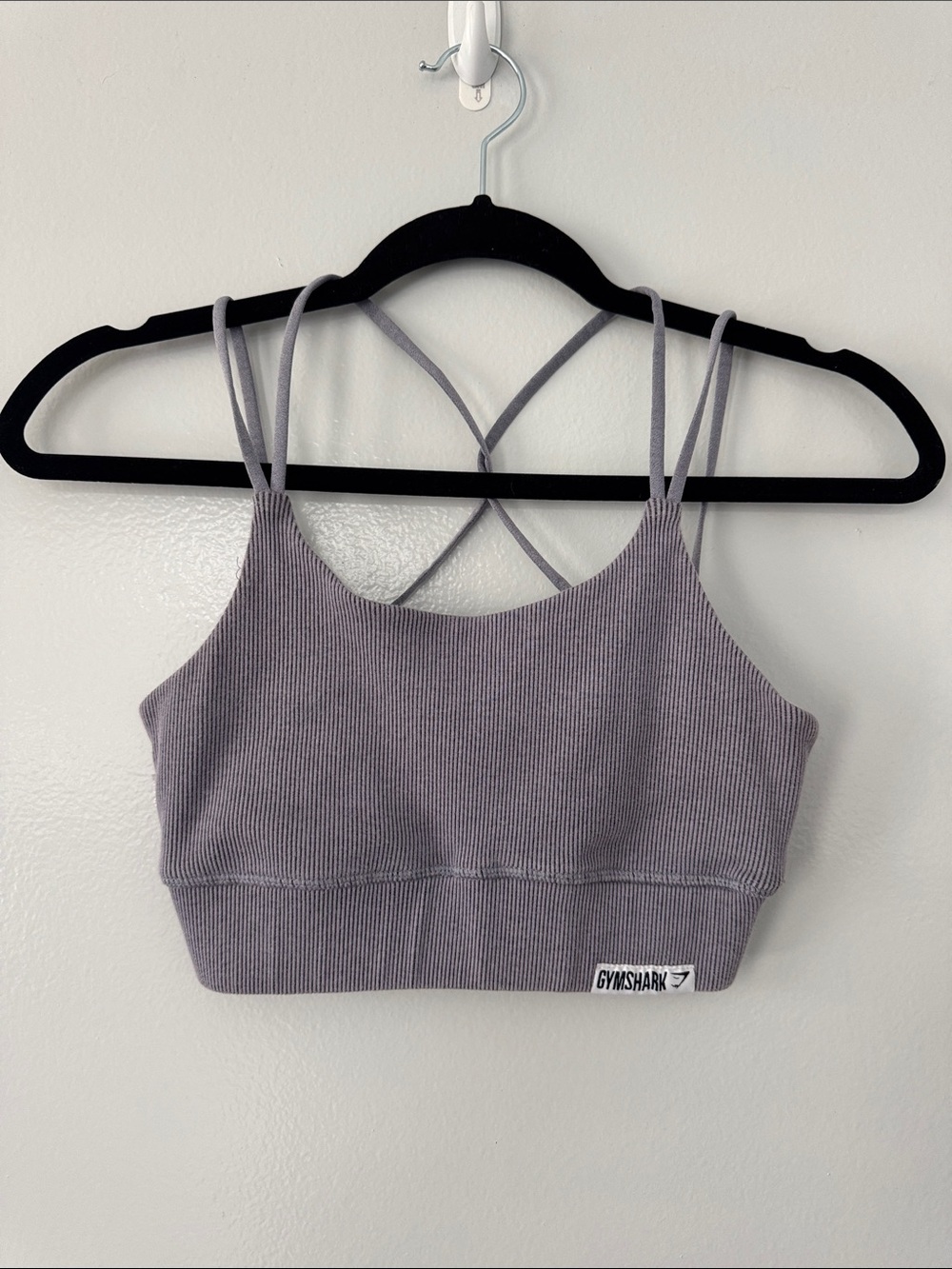 Gymshark Workout Sports Bra Ribbed Fair Condition Signs of Wear Gym Yoga